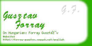 gusztav forray business card